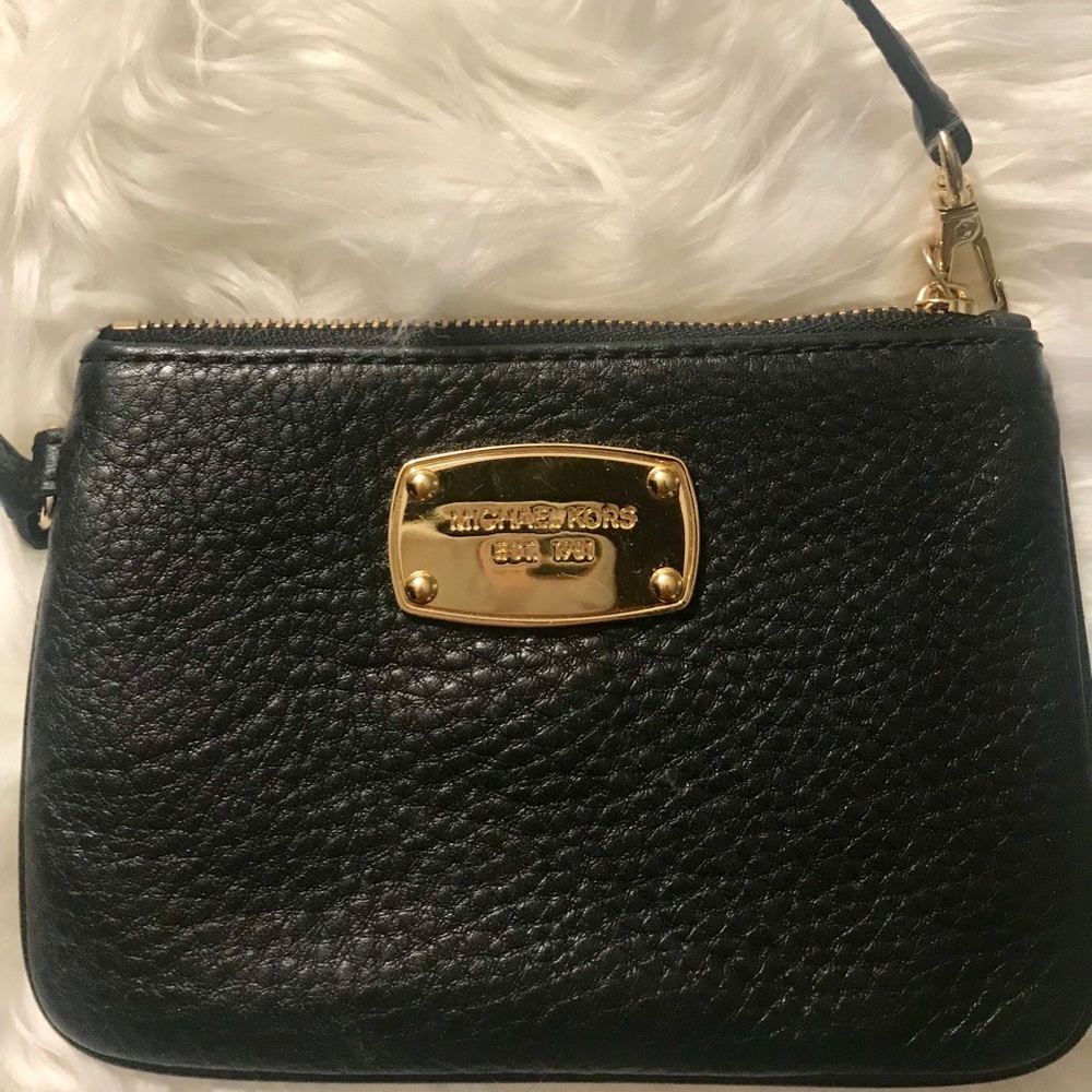 BARELY USED Michael Kors Small black wristlet